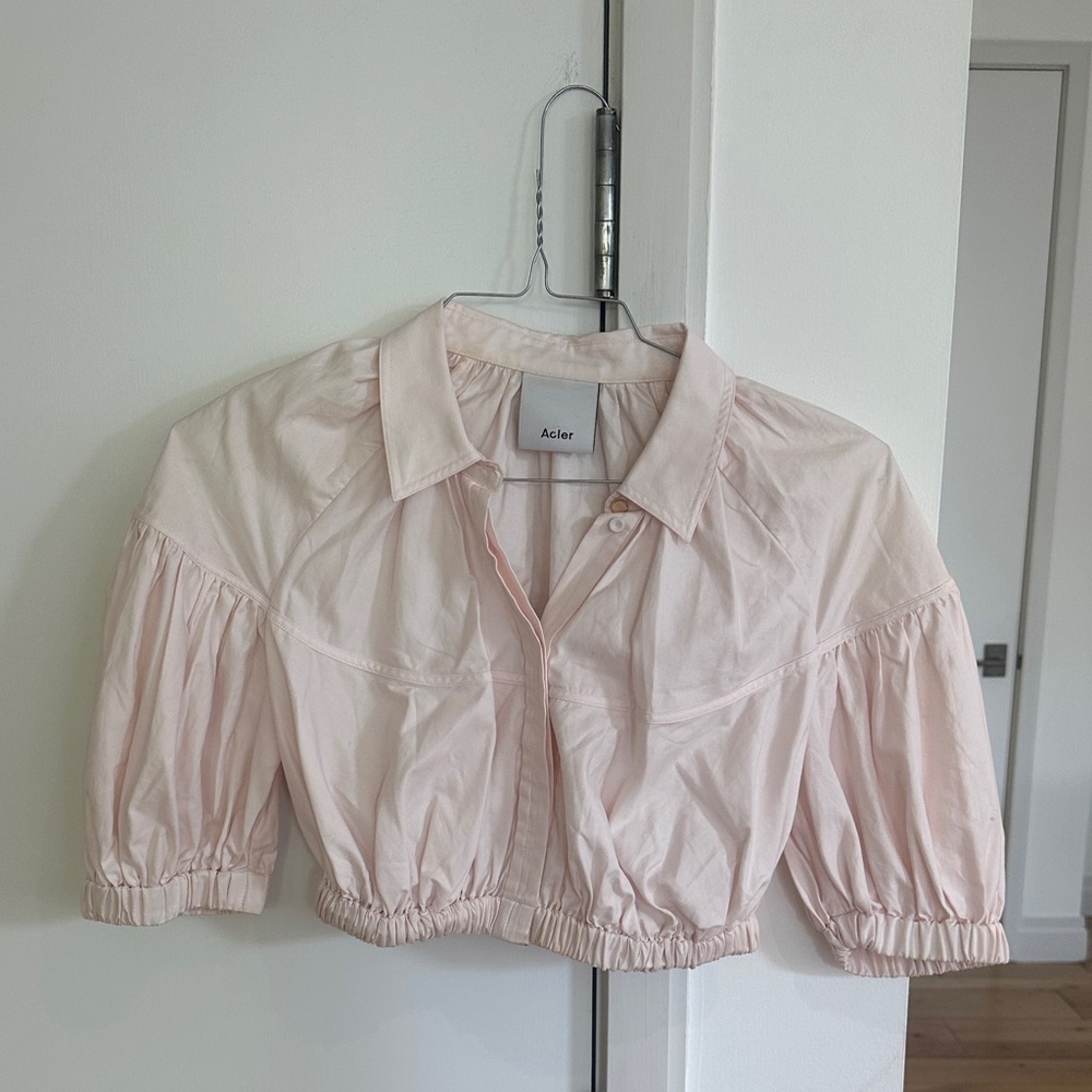 Acler Blush Cropped Blouse